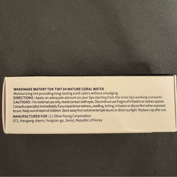 WAKEMAKE Korean Beauty Watery Tok Lip Tint - #4 Mature Coral - Picture 4 of 8